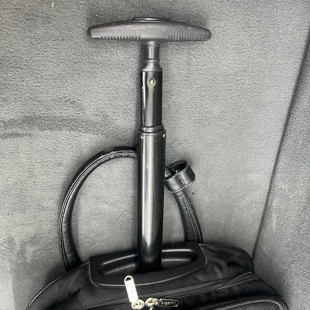 Bugatti Rolling Carry On Briefcase Laptop Travel Quilted Black